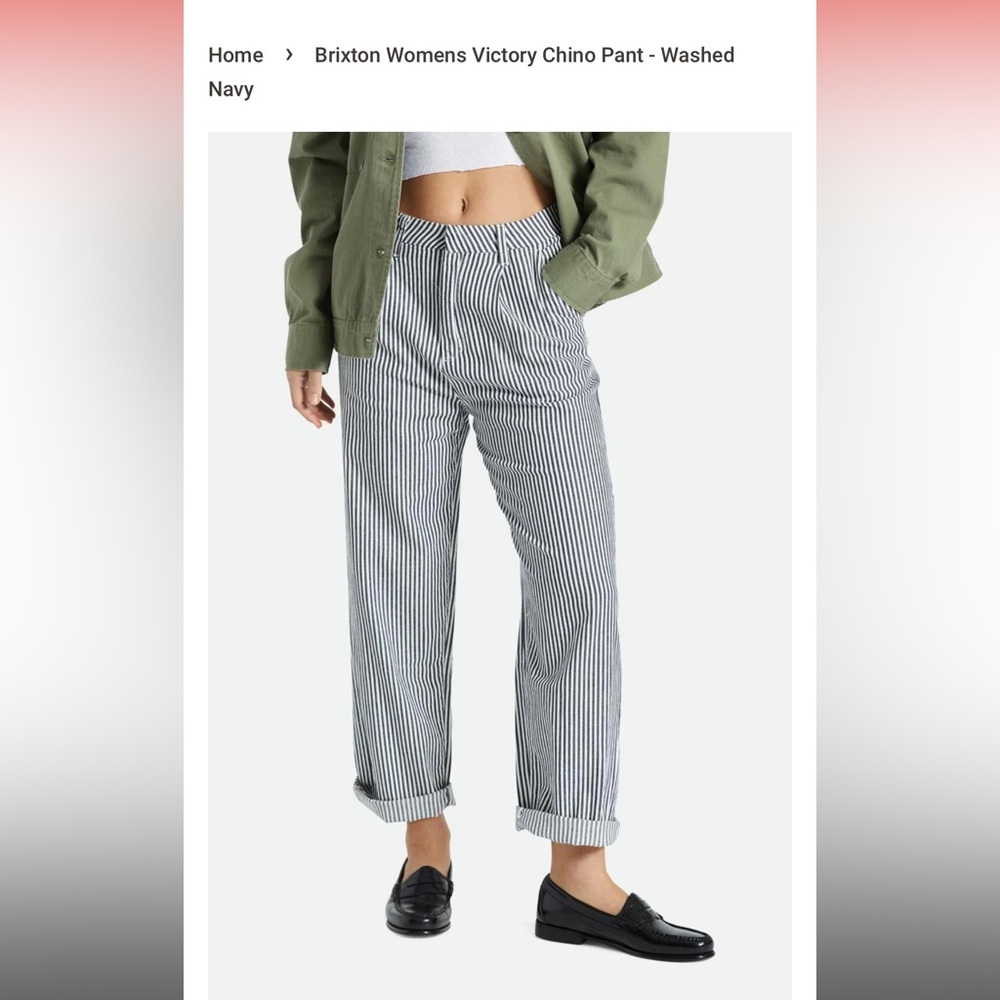Nwt brixton victory pant striped